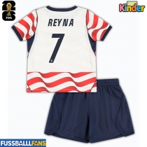 Vereinigte Staaten Giovanni Reyna #7 Heimtrikotsatz Kinder EM 2024 Kurzarm (+ Kurze Hosen)